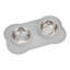 Double-bowl Pet Feeder with Non-slip Silicone Mat