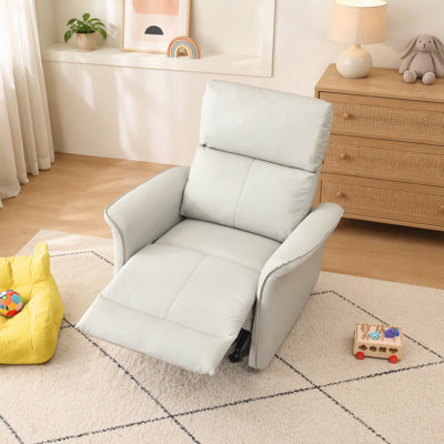 Fauteuil inclinable manuel à bascule pour adultes avec accoudoirs inclinables et larges, parfait pour les petits espaces et les chambres de bébé