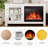 RWFLAME 48" 5100 BTU Electric Fireplace TV Stand, Fits TVs up to 60", Quiet, 4 Flame & 12 LED Bed Colors, Timer & Remote