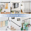 Upper Vobster 1 Inch Adjustable Industrial Pipe Curtain Rod Indoor/Outdoor Ceiling or Wall Mount-298675046