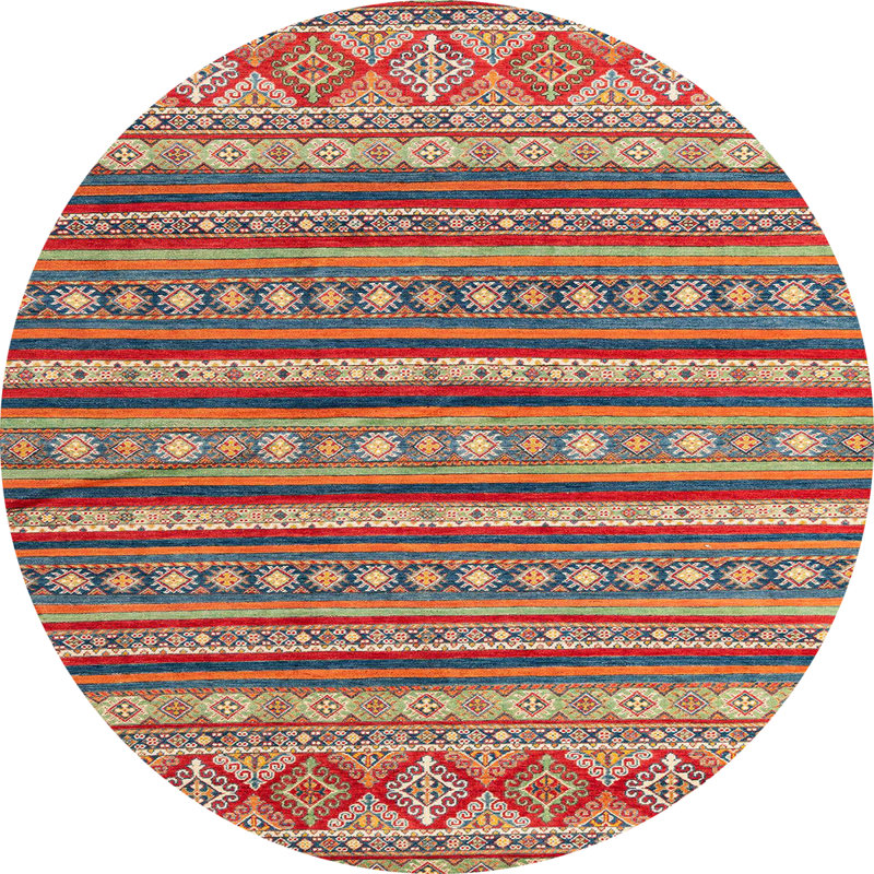 Tapis abstrait moderne 4269, Rond 5 pi
