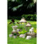 Figurine bouledogue debout 8,5 x 4,5 x 8,1 po avec finition beige naturel