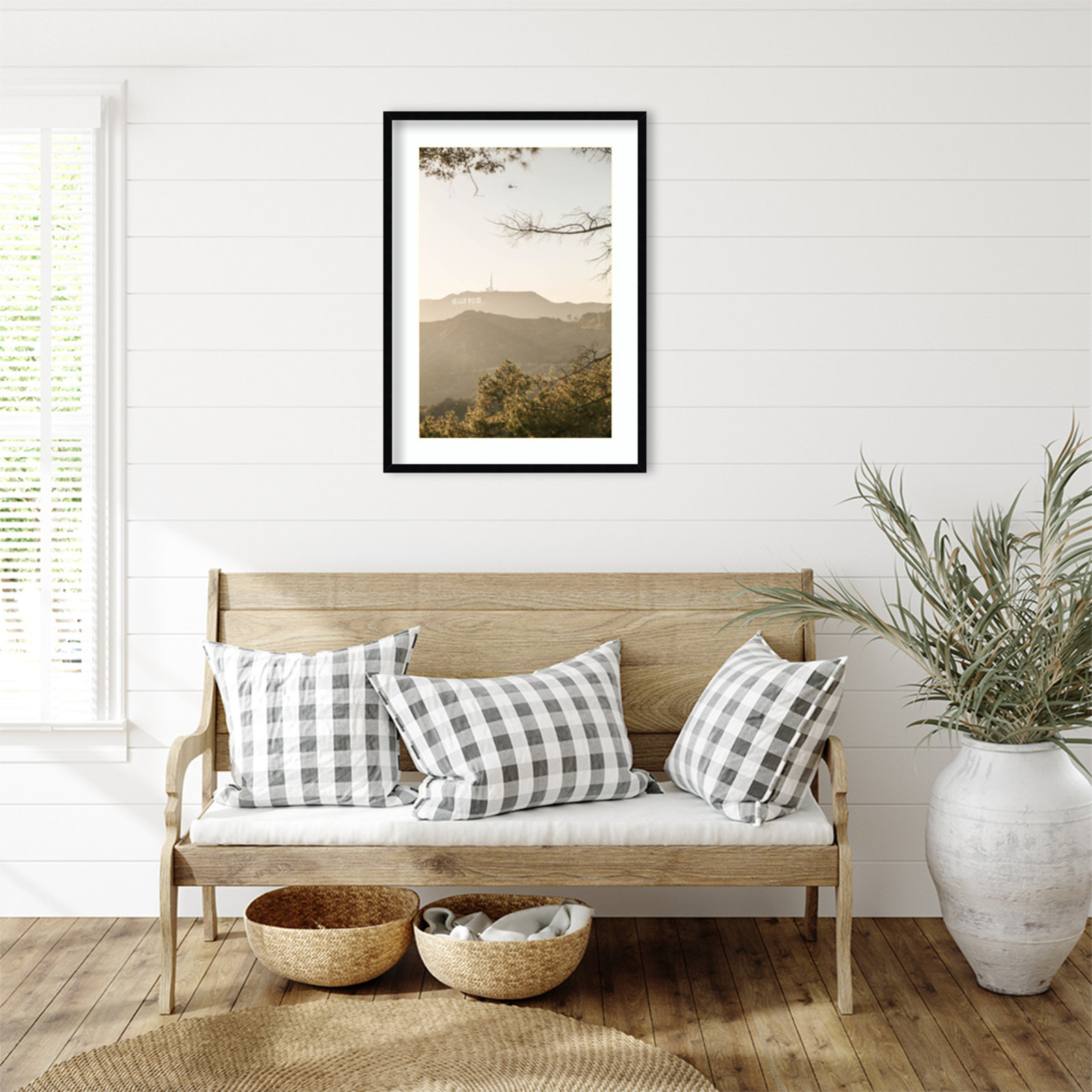 Daisey "Hollywood Hills" Print, Black, 33" H x 24" W