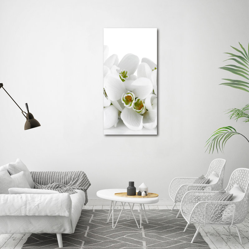 White Snowdrops - Wrapped Canvas Print