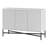 48" Fluted Sideboard with Adjustable Shelves & Cable Management — White Scandinavian Storage Cabinet for Dining Room or Living Room | Dodson-1404304498