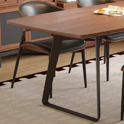 Rectangular dining table for home use