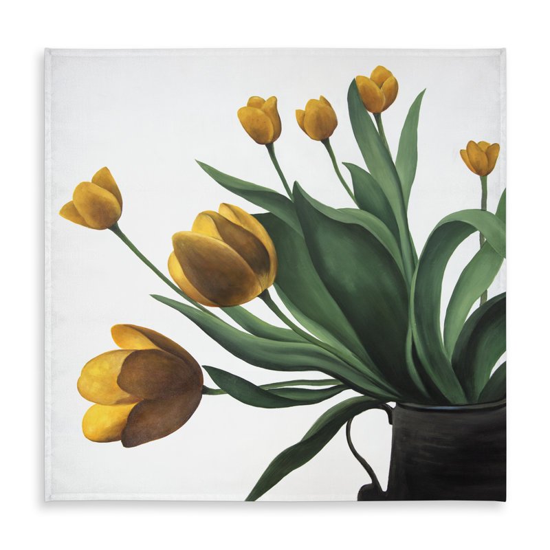 Yellow Tulips Farmhouse Tablecloth | Indoor/Outdoor Home Decor