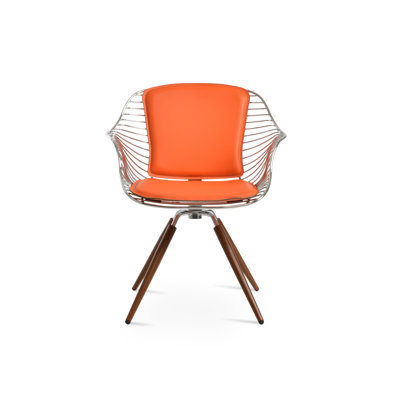 Zebra Metal Upholstered Back Arm Chair