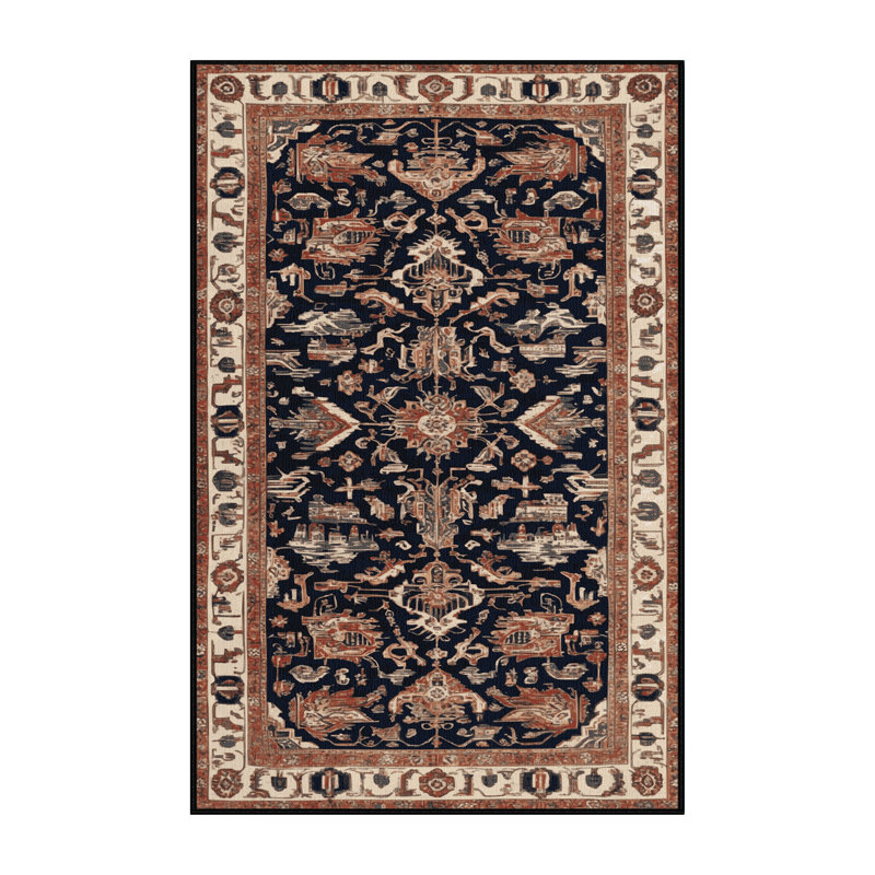 Machine Washable Turkish Brown Area Rug, Rectangulaire 2 pi x 3 pi