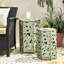 Table d'appoint en fer forgé de style antique, aucun assemblage requis, motif complexe, 31,5 cm (l) x 35,4 cm (p) x 56,8 cm (h), 4,36 kg, 2 tables, assemblage élégant, 56,8 cm (h) x 35,4 cm (p), de 2 tables