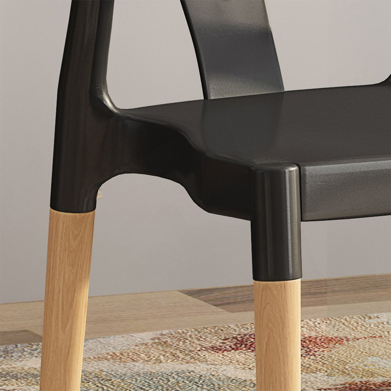 Ensemble de chaises de salle à manger modernes en polypropylène au design ergonomique