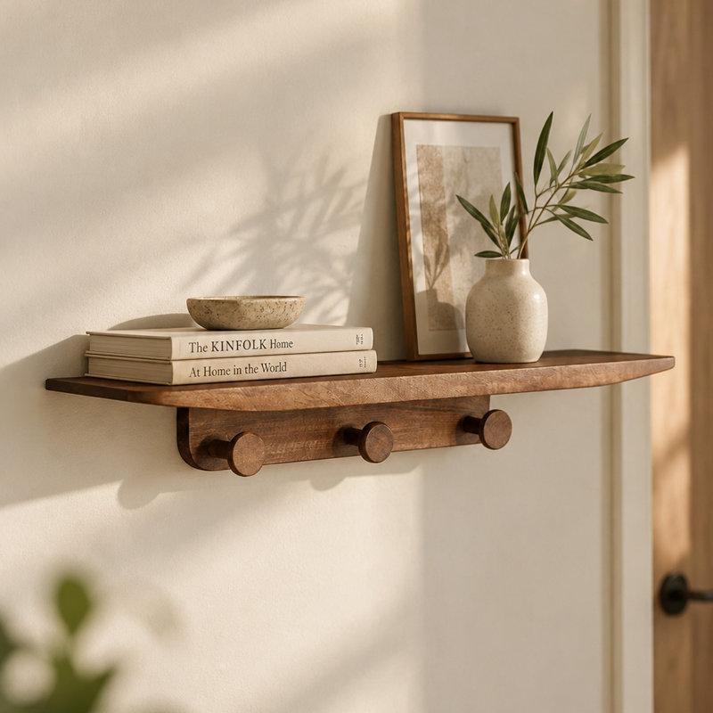 Tablettes murales en bois flottantes Sephine