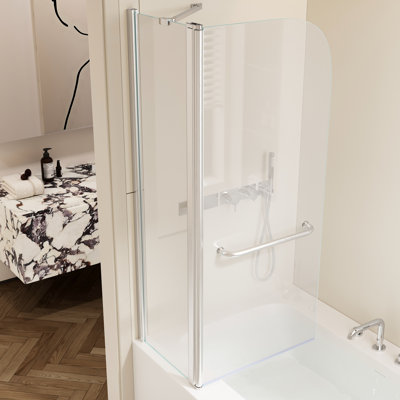 43"w X 58"h Shower Door For Bathtub: 6mm Tempered Glass, Aluminium Alloy Frame, Brushed Nickel, Elegant Construction Materials Luxury Functionality