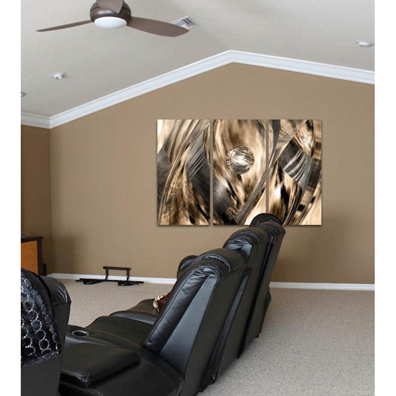 « abstract jungle triptyque », impression sur toile tendue, H 54 po x l 111 po