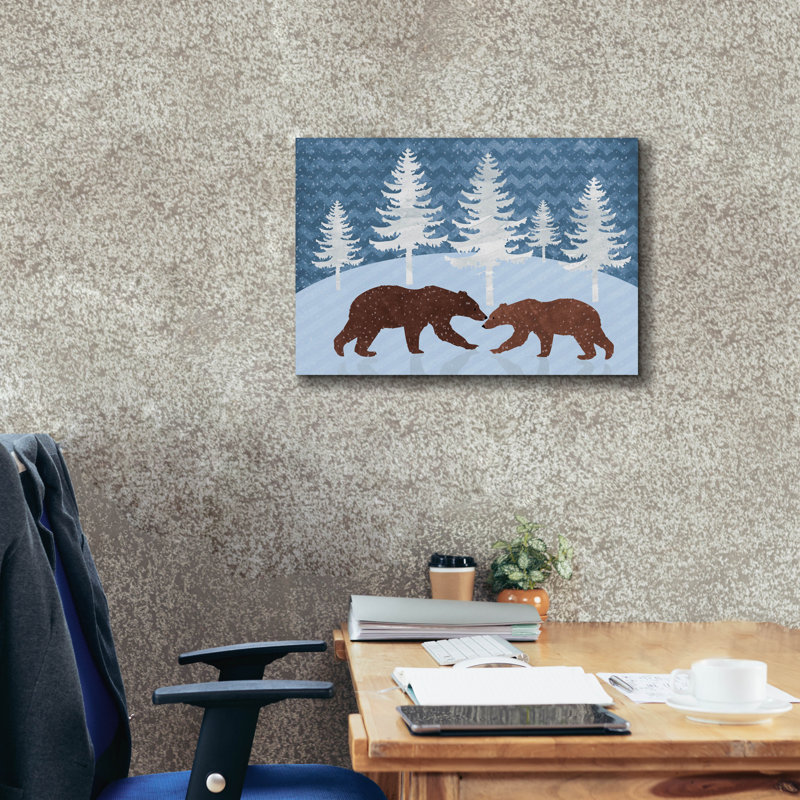 «Bear» par Erin Clark, art mural sur toile, H 20 po x l 24 po x P 0,75 po