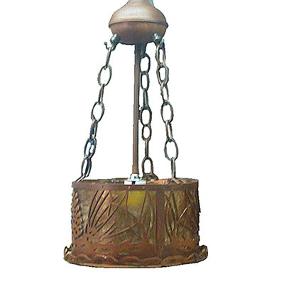 Luminaire suspendu tambour 1 lumières unique