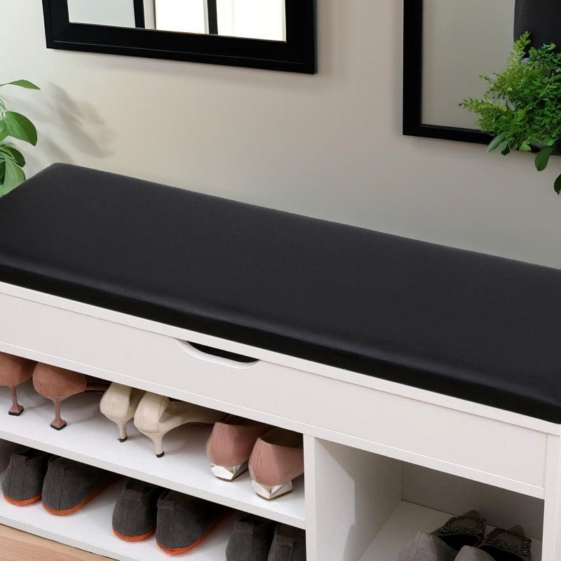 Entryway Shoe Storage Bench, Shoe Rack, Shoe Organiser, Hallway Furniture, H45 x W90 x D30cm, White