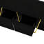 Table basse rectangulaire moderne ultrabrillante pour le salon avec rangement et base dorée (table incluse seulement)