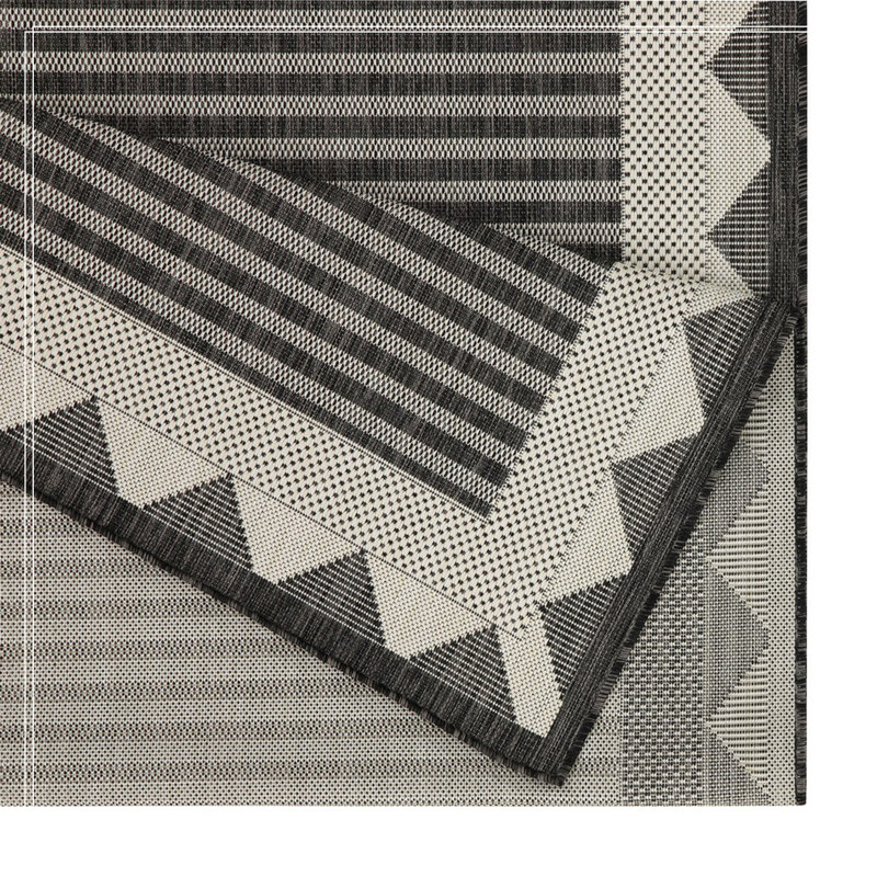 Anthracite Indoor/Outdoor Area Rug, Rectangle 5'3" x 7'3"
