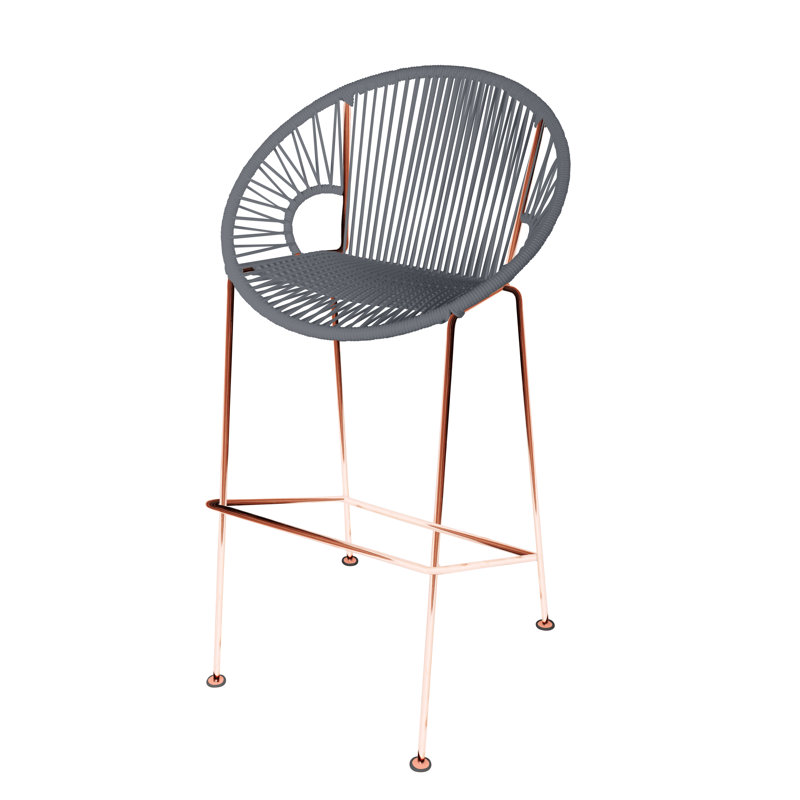 Tabouret 31 ", Gris, Cuivre