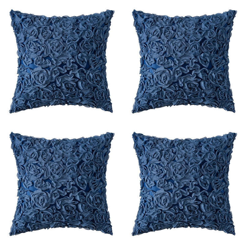 Microsuede Pillow Cover, 18" x 18", Dark Blue
