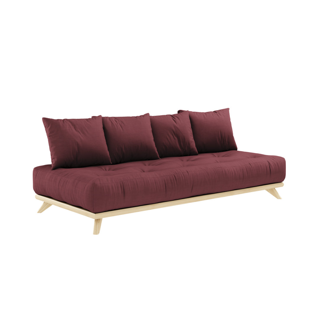 Schlafsofa Senza Daybed zum Schlafen, Liege zum Entspannen, zum Sitzen inkl. Handgefertigte Futonmatratze und 4 Rückenki...