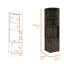 Armoire de bar brun foncé avec 2 tablettes pouvant accueillir 8 bouteilles et 8 tablettes utilitaires pour un rangement supplémentaire-121070957