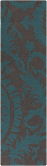 Tapis de zone géométrique turquoise/chaud Atkins, Rectangle 2 pi x 3 pi