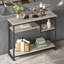 100cm Geometric Art Console Tables for Entryway, Skinny Entry Table with 4 Tier Storage Shelves, Easy to install-735279092