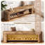 Banc d'entrée rembourré en similicuir de 160 cm avec tablette de rangement ouverte