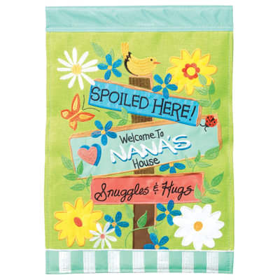Welcome to Nanas House - Drapeau de maison en polyester 42 po x 29 po