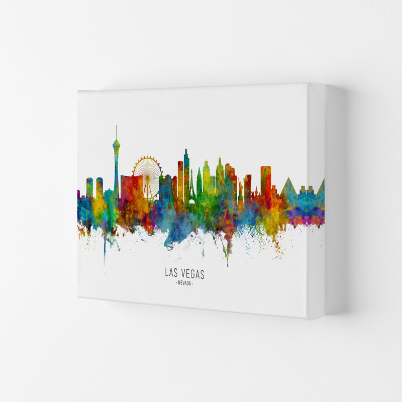 Las Vegas Nevada Skyline by Michael Tompsett - Print, Wrapped Canvas, 29.7cm H x 42cm W x 4cm D