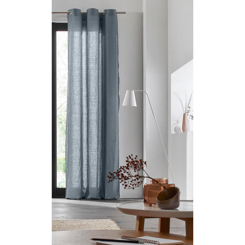 Dziedzic Linen Room Darkening Single Curtain Panel, 140 W x 350 D cm, White