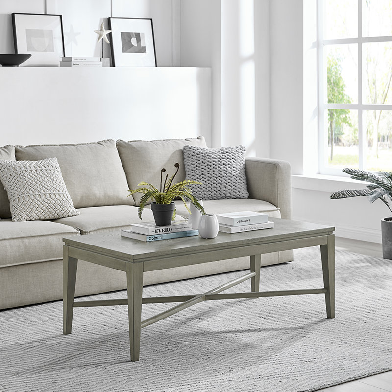 Malta Solid Wood Cross Legs Coffee Table