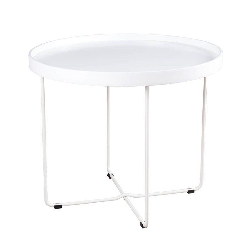 Rossignol Cross Legs Coffee Table, White, 50" H x 60" L x 60" W