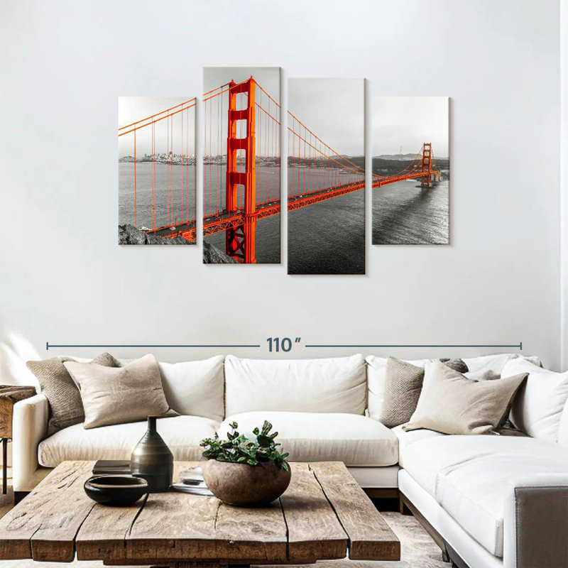 Lilie Pop Golden Gate Bridge, 48" H x 75" W