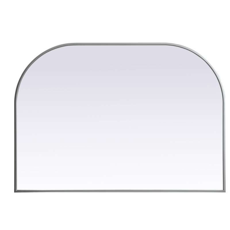 Sabine Metal Wide Arch Wall Mirror, Silver, 24" x 39"