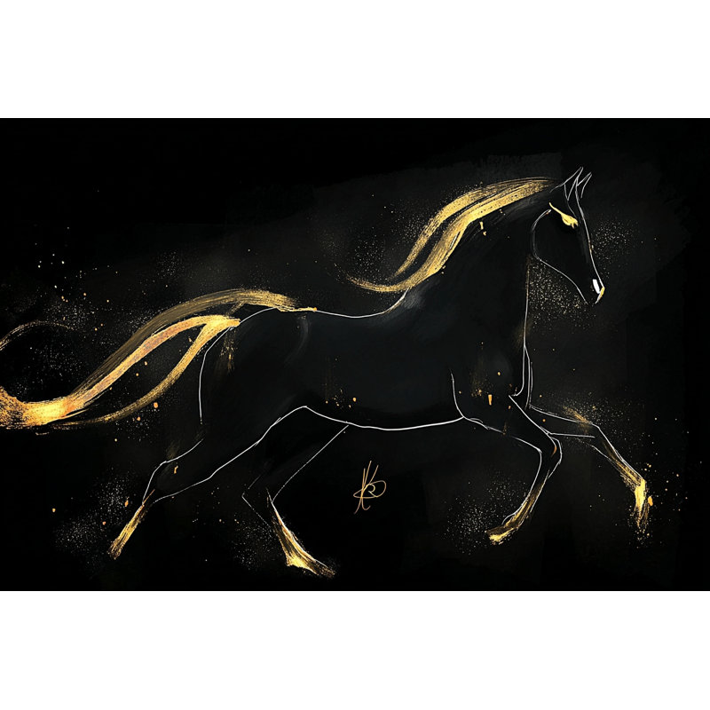 Gilded Motion One Wrapped Canvas Wall Art, 16"W x 12"H x 1"D