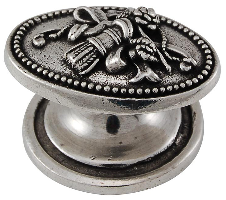 Sforza Oval Knob, Vintage Pewter