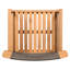 4 chaises de salle à manger d'extérieur en bois tressé avec une corde grise et un tissage à toute épreuve au bord de la piscine