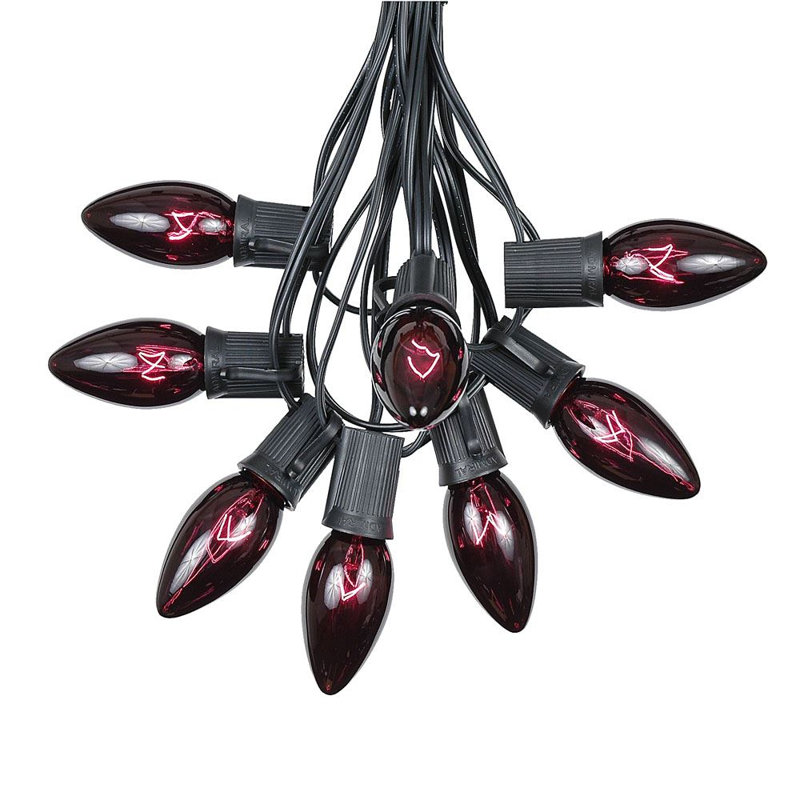 Fantaisie 25 pi pour l’extérieur 25 lumières Socorro, Noir, Rouge / Vert / Jaune