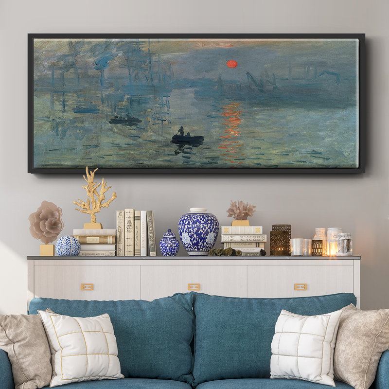 Sunrise par Monet - Toile encadrée, H 20 po x l 50 po