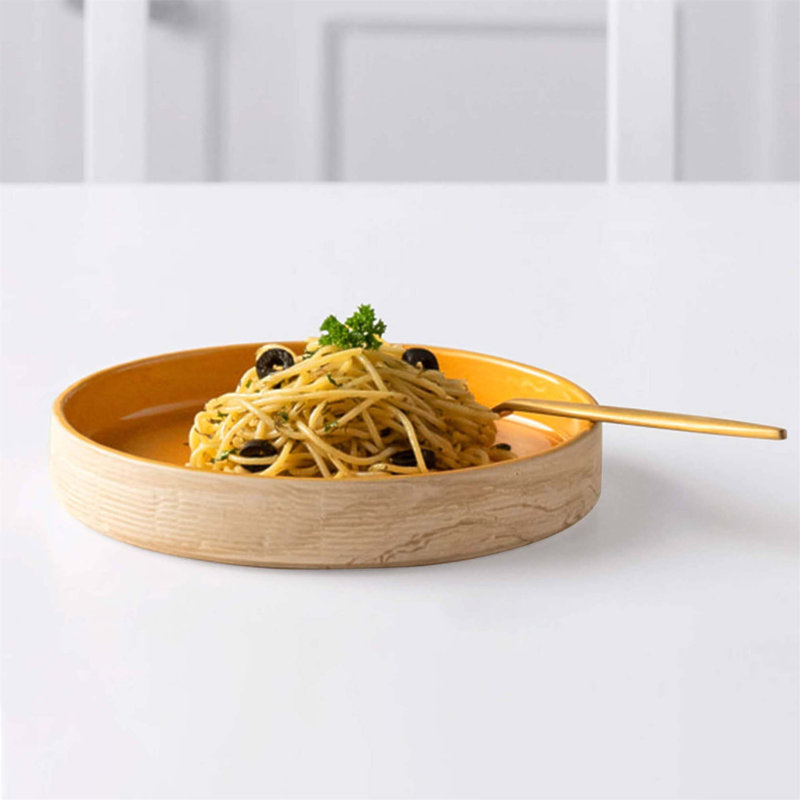 Bol à pâtes en céramique fabriqué à la main beige - élégant, durable et parfait pour chaque repas