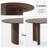 Oval Wood Dining Table with 2 Legs-1315168841-1315168840
