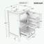 Meuble-lavabo de salle de bain avec lavabo, deux portes et tablette de rangement-996223040
