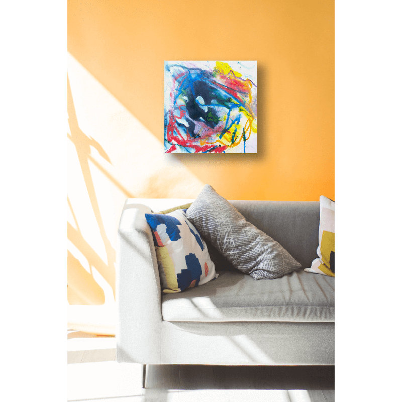 Abstract Print by John Beard, 36" H x 36" W x 1.5" D, Unframed Canvas