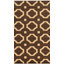 Tapis brun à motif géométrique Verini-15993292