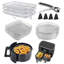 Ensemble de 3 grilles carrées rectangulaires pour friteuse à air 3 pièces