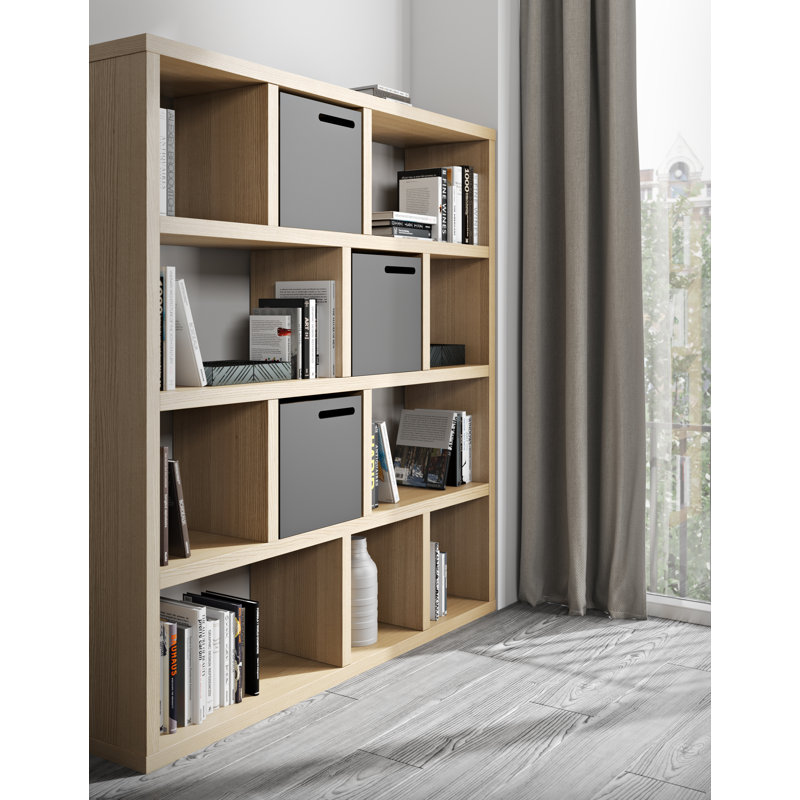 Bibliothèque en bois manufacturé Stetson, Chêne, (4 tablettes) H 63 po x l 59 po x P 13 po