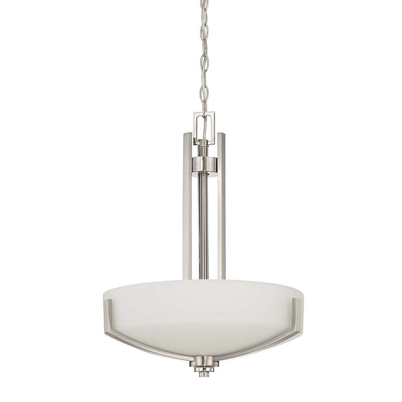 Hier 3 - Light Single Pendant, Satin Nickel